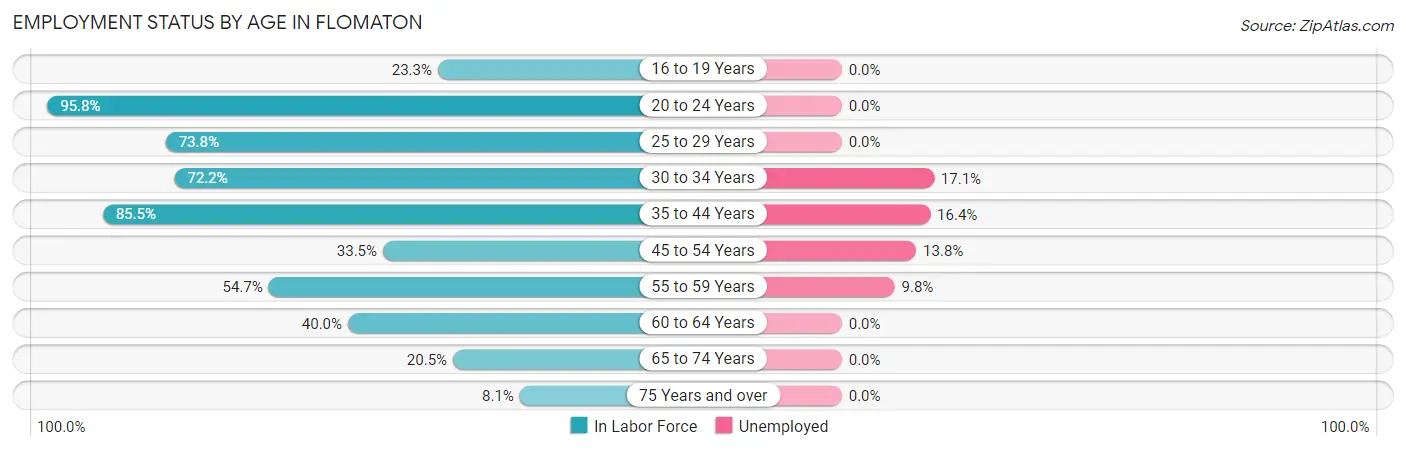 Employment Status by Age in Flomaton