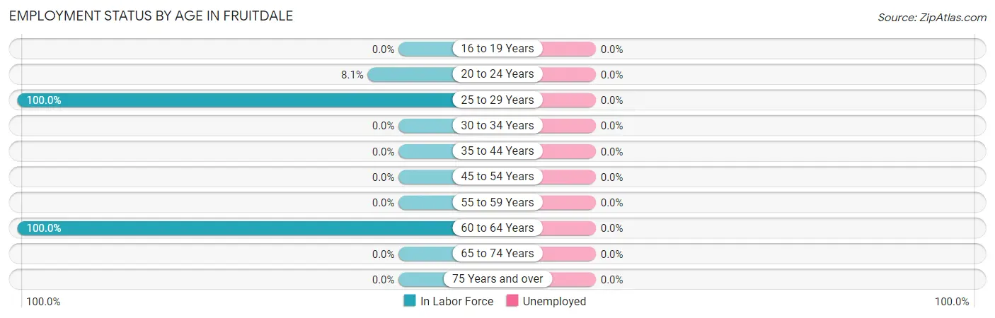 Employment Status by Age in Fruitdale