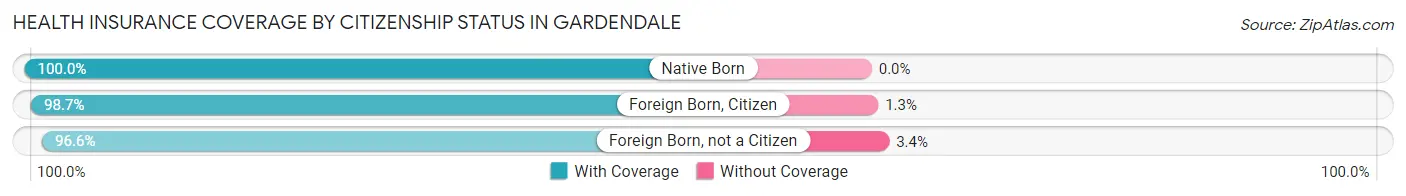 Health Insurance Coverage by Citizenship Status in Gardendale