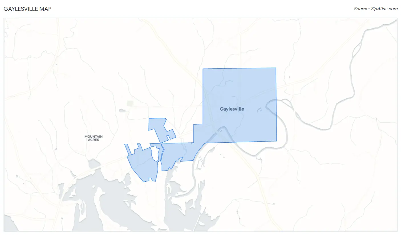 Gaylesville Map