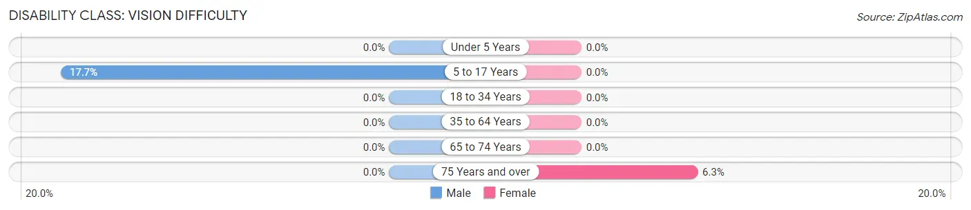 Disability in Glenwood: <span>Vision Difficulty</span>