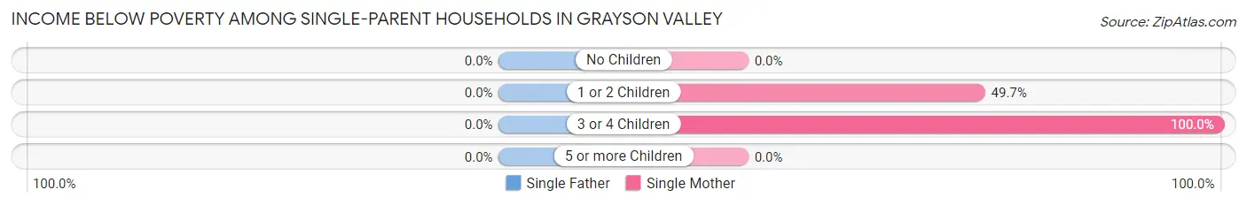 Income Below Poverty Among Single-Parent Households in Grayson Valley