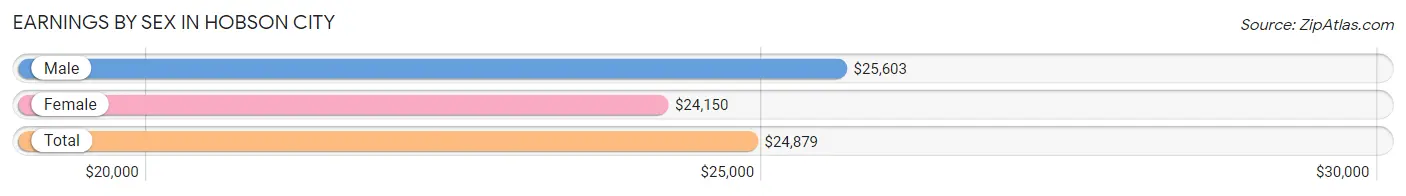 Earnings by Sex in Hobson City