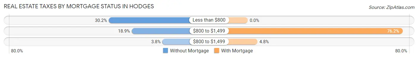 Real Estate Taxes by Mortgage Status in Hodges