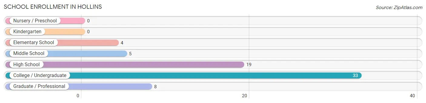 School Enrollment in Hollins