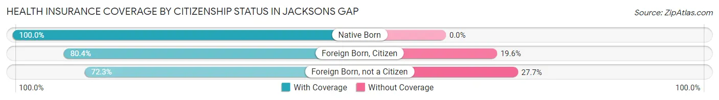 Health Insurance Coverage by Citizenship Status in Jacksons Gap