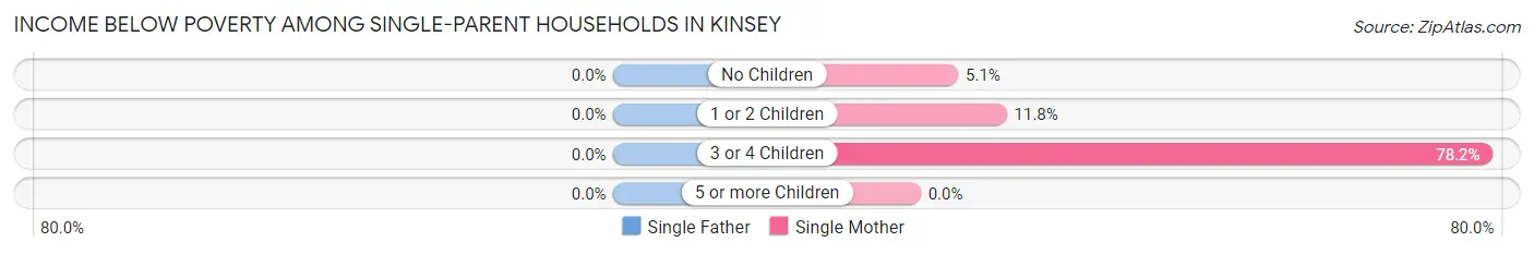Income Below Poverty Among Single-Parent Households in Kinsey