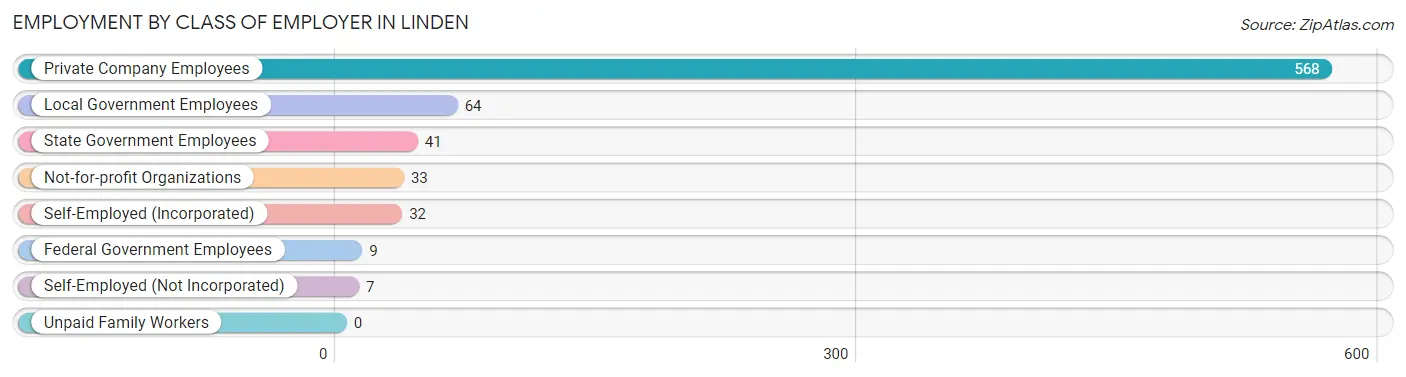 Employment by Class of Employer in Linden