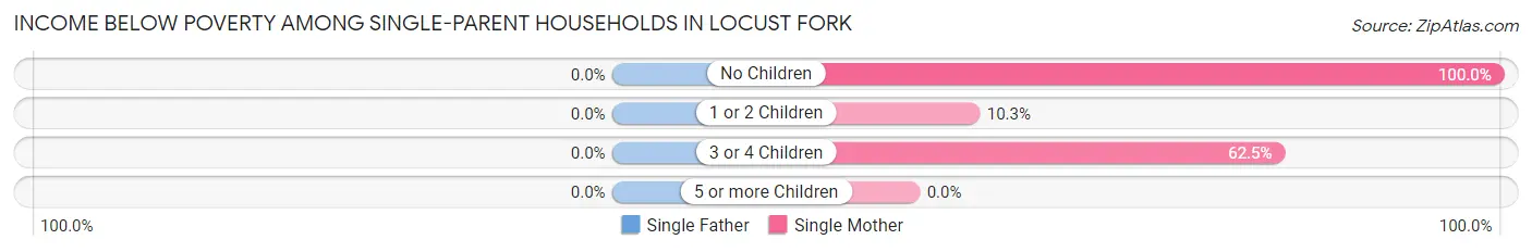 Income Below Poverty Among Single-Parent Households in Locust Fork