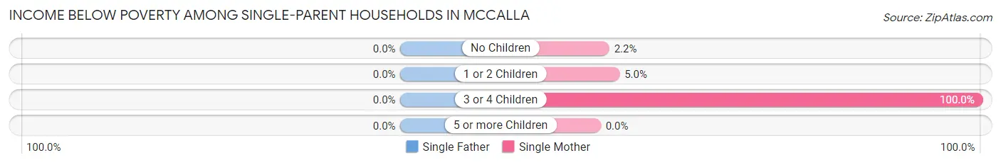 Income Below Poverty Among Single-Parent Households in McCalla