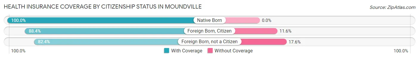 Health Insurance Coverage by Citizenship Status in Moundville