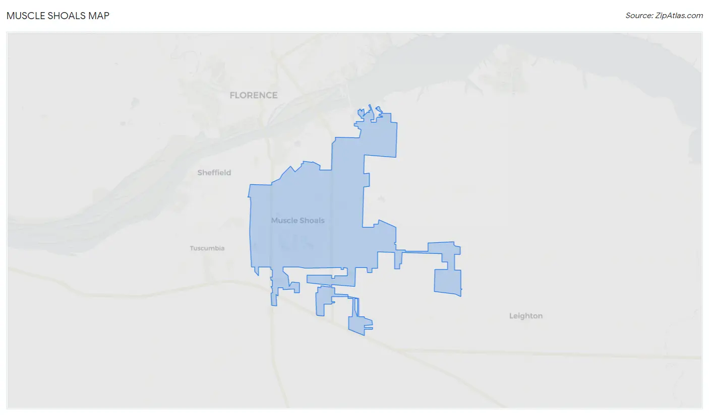 Muscle Shoals Map