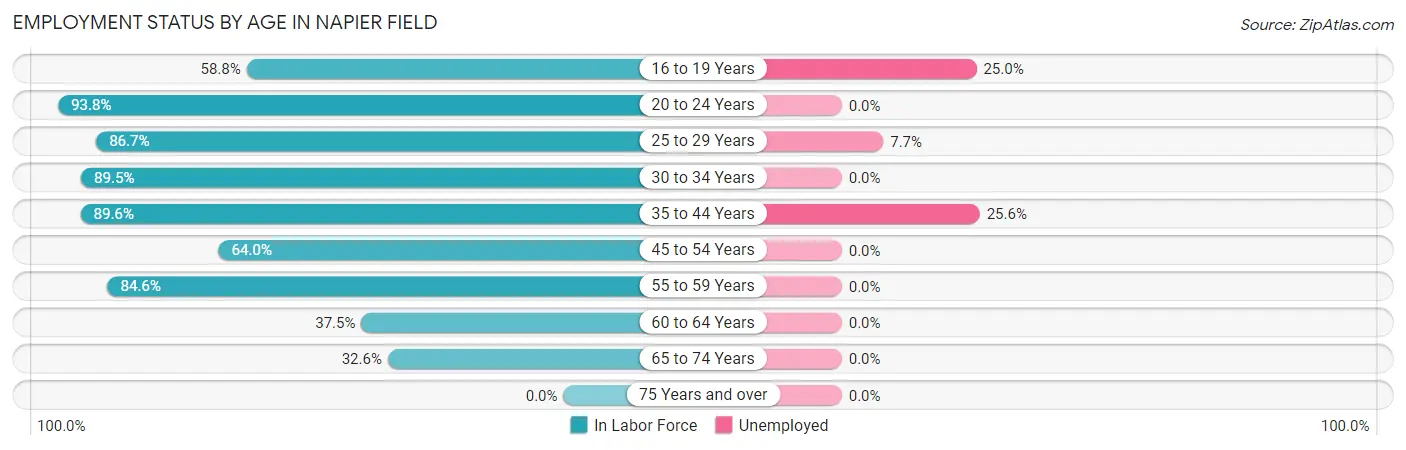 Employment Status by Age in Napier Field