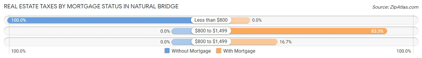 Real Estate Taxes by Mortgage Status in Natural Bridge