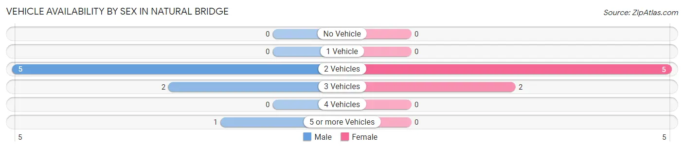 Vehicle Availability by Sex in Natural Bridge