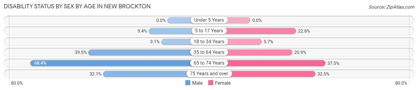 Disability Status by Sex by Age in New Brockton