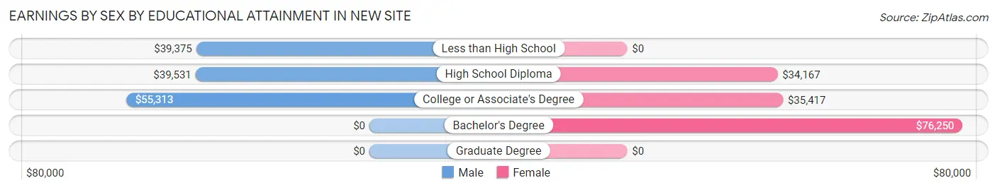 Earnings by Sex by Educational Attainment in New Site