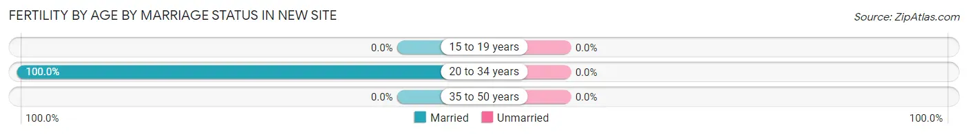 Female Fertility by Age by Marriage Status in New Site