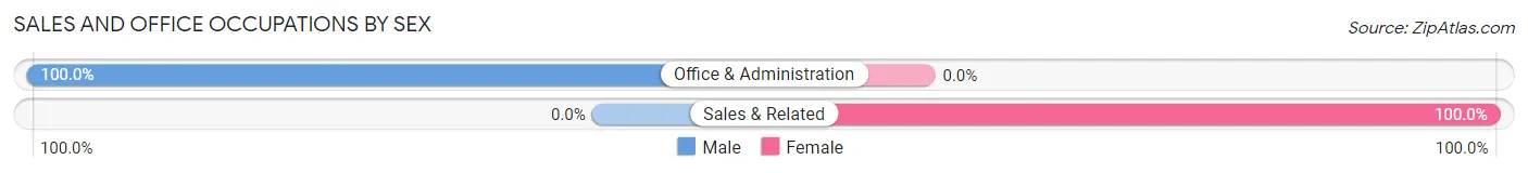 Sales and Office Occupations by Sex in Ray