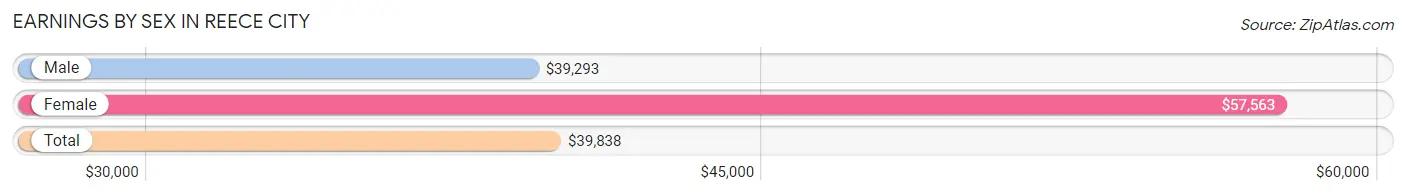 Earnings by Sex in Reece City