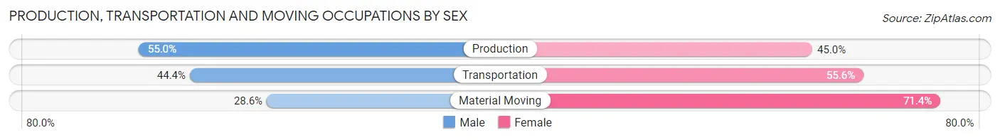 Production, Transportation and Moving Occupations by Sex in Selmont West Selmont