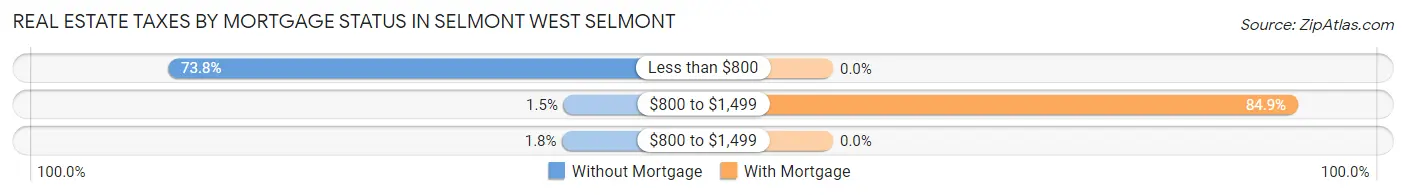 Real Estate Taxes by Mortgage Status in Selmont West Selmont