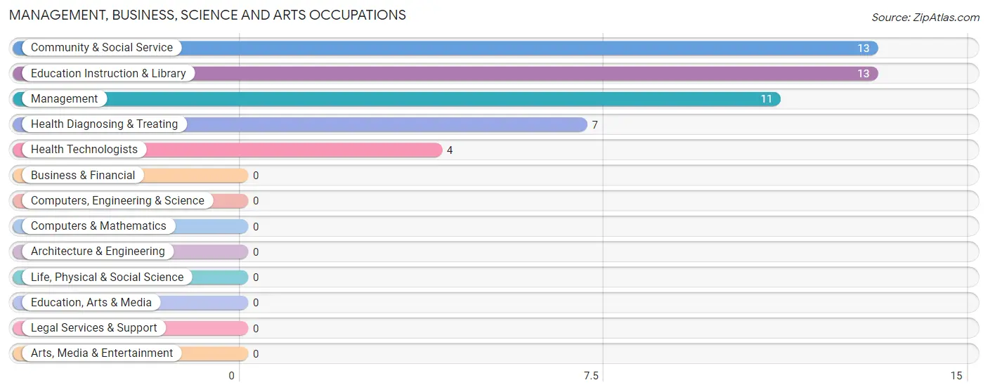 Management, Business, Science and Arts Occupations in Silas