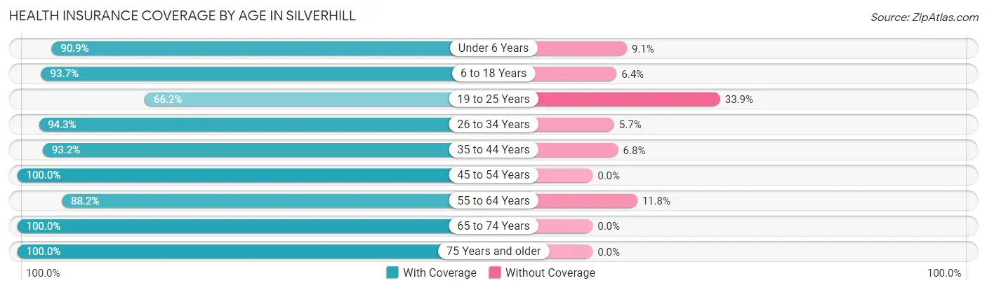 Health Insurance Coverage by Age in Silverhill
