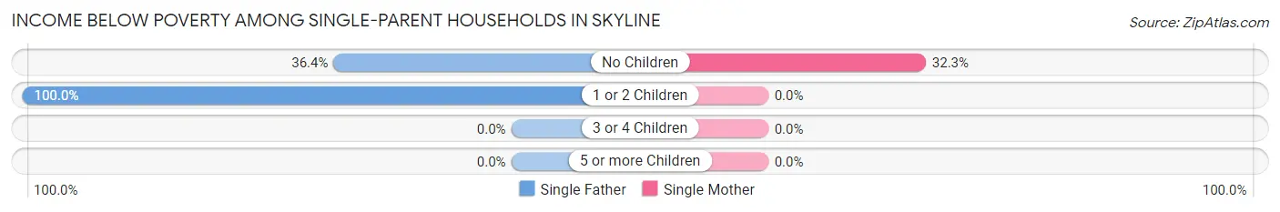 Income Below Poverty Among Single-Parent Households in Skyline