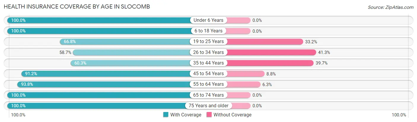 Health Insurance Coverage by Age in Slocomb