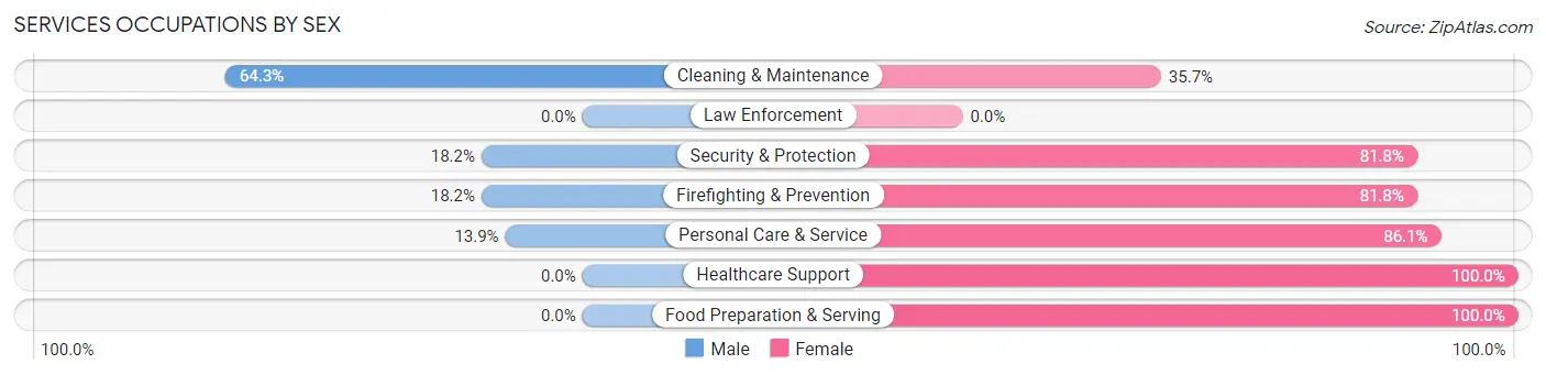 Services Occupations by Sex in Snead