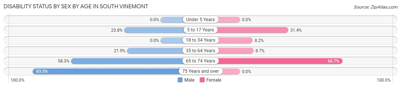 Disability Status by Sex by Age in South Vinemont