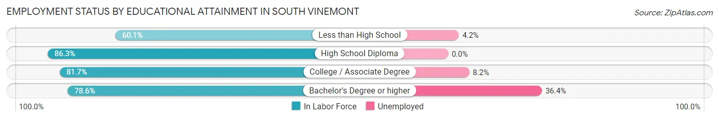 Employment Status by Educational Attainment in South Vinemont