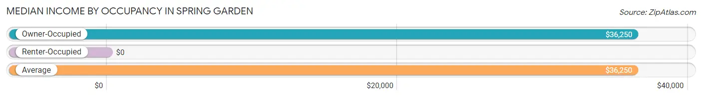 Median Income by Occupancy in Spring Garden