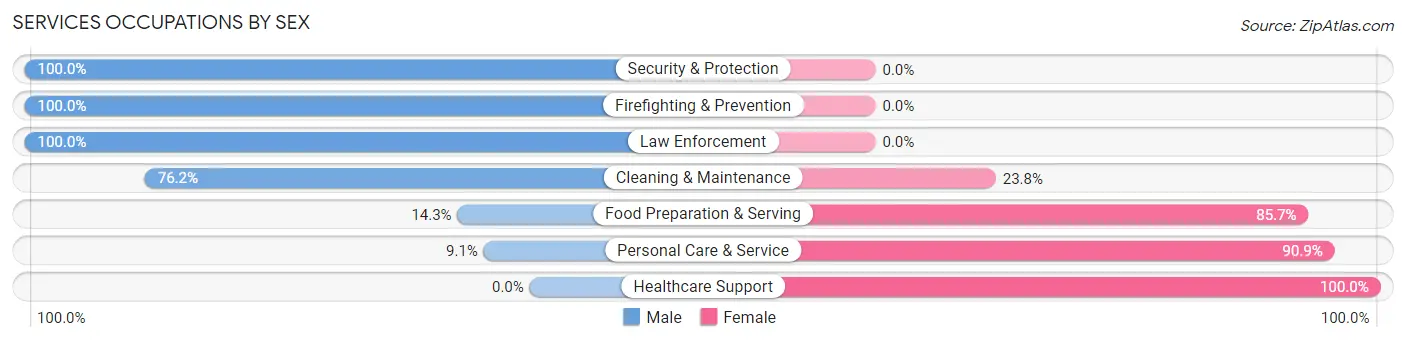 Services Occupations by Sex in Summerdale