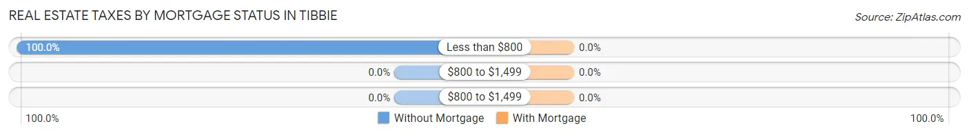 Real Estate Taxes by Mortgage Status in Tibbie