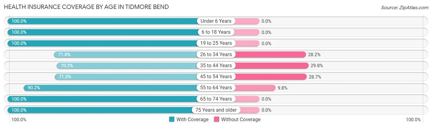 Health Insurance Coverage by Age in Tidmore Bend