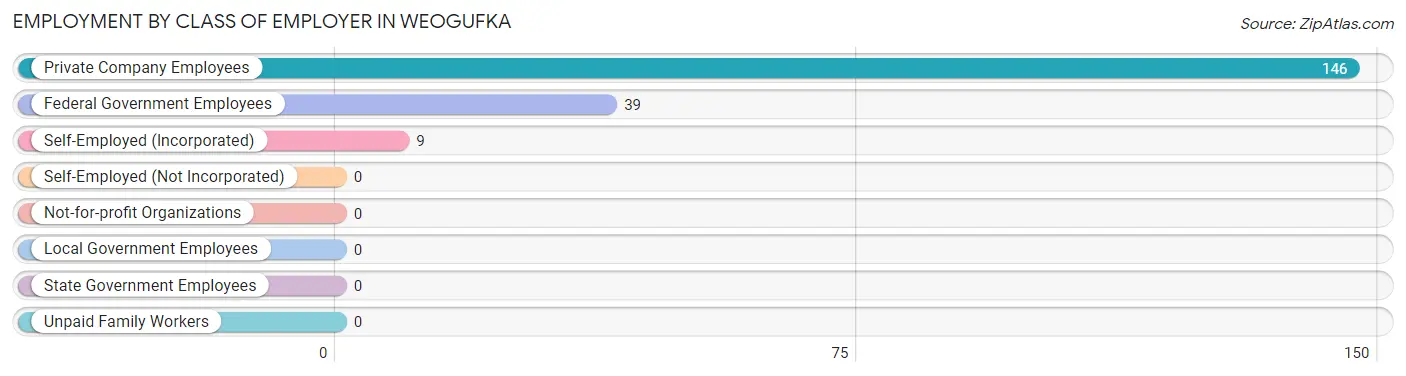 Employment by Class of Employer in Weogufka