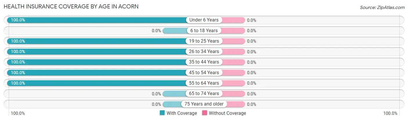 Health Insurance Coverage by Age in Acorn