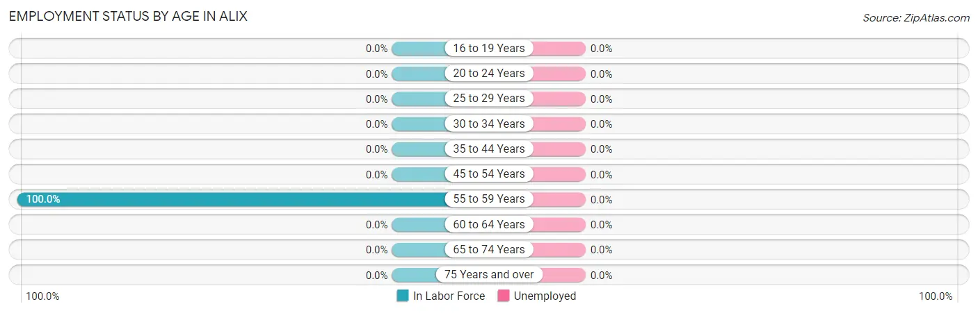 Employment Status by Age in Alix