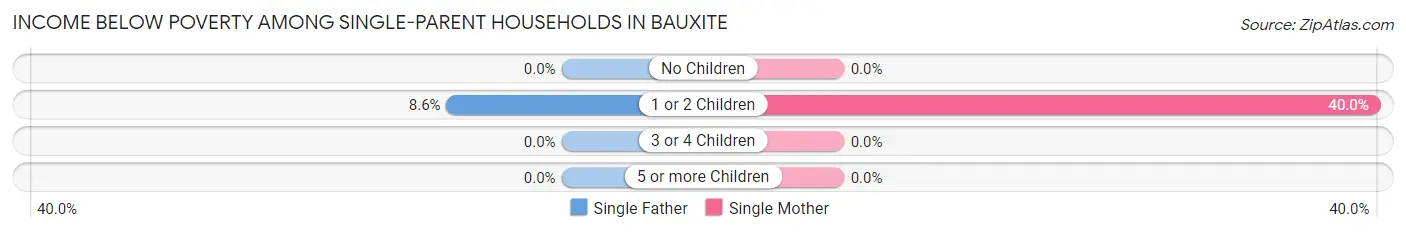Income Below Poverty Among Single-Parent Households in Bauxite
