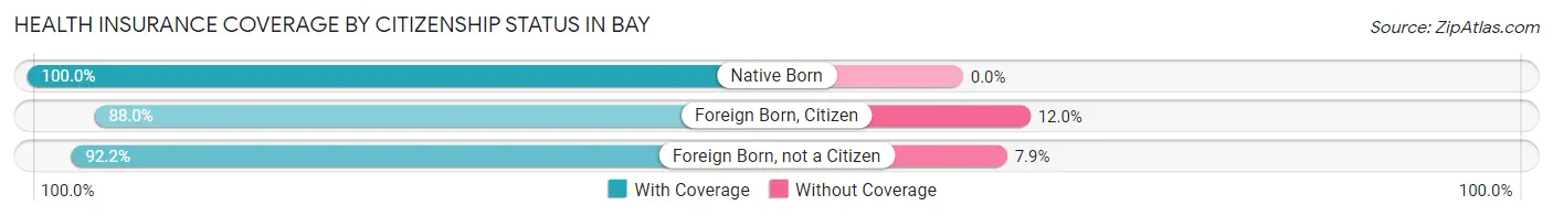 Health Insurance Coverage by Citizenship Status in Bay