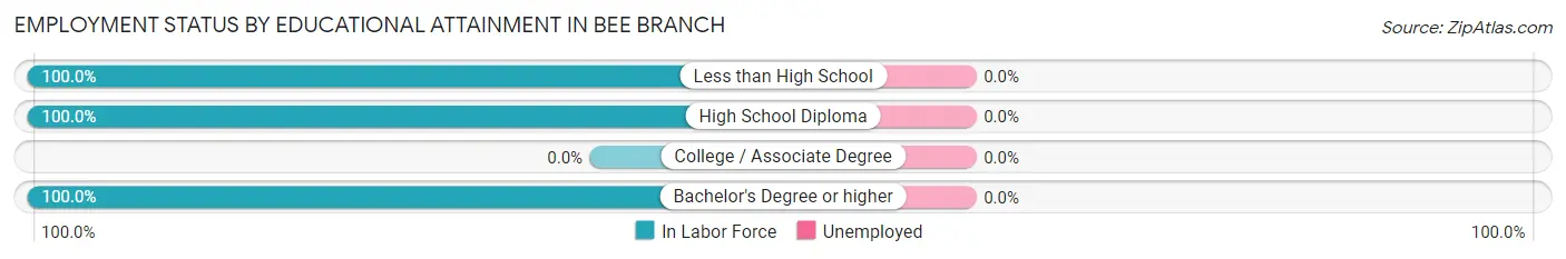 Employment Status by Educational Attainment in Bee Branch