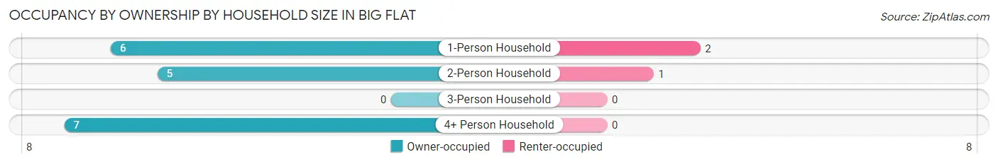 Occupancy by Ownership by Household Size in Big Flat
