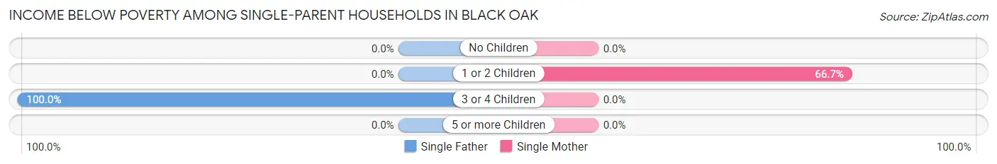 Income Below Poverty Among Single-Parent Households in Black Oak