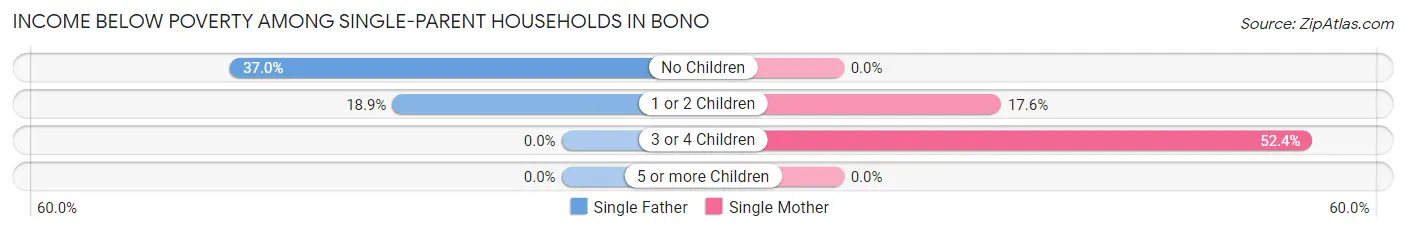 Income Below Poverty Among Single-Parent Households in Bono
