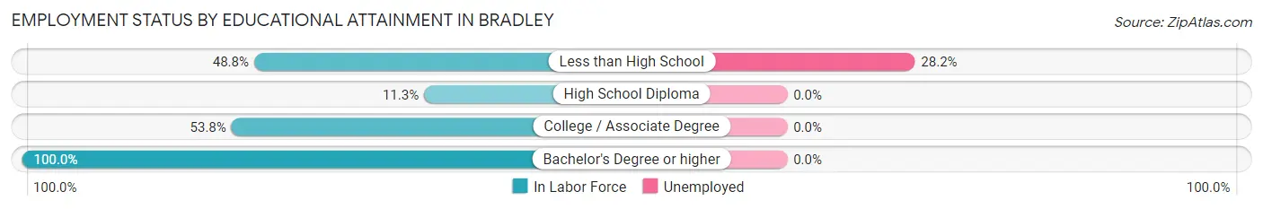 Employment Status by Educational Attainment in Bradley