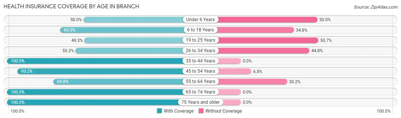 Health Insurance Coverage by Age in Branch