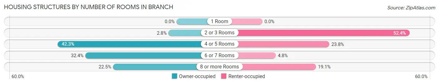 Housing Structures by Number of Rooms in Branch