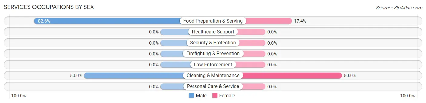 Services Occupations by Sex in Branch